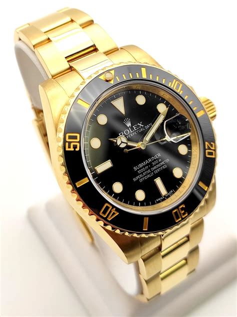 solid gold.rolex|Rolex submariner 18k gold price.